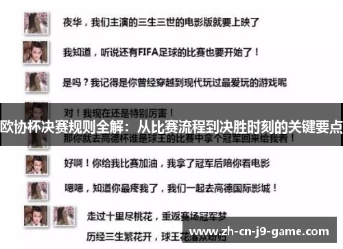 欧协杯决赛规则全解：从比赛流程到决胜时刻的关键要点
