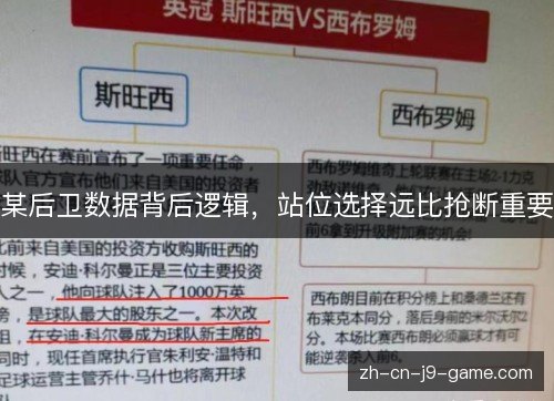 某后卫数据背后逻辑，站位选择远比抢断重要